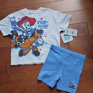 Nwt Disney 2pc Bike Short Set